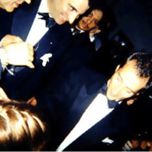 Andy Garcia at Los Angeles,California Golden Globes special event with Simon Winthrop, Las Vegas Mentalist Magician