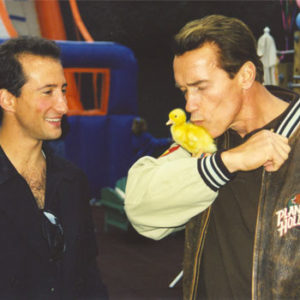 Simon Winthrop with Arnold Schwarzenegger