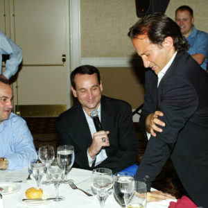 Simon Winthrop with Coach K