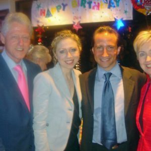 Simon Winthrop with the Clinton Family